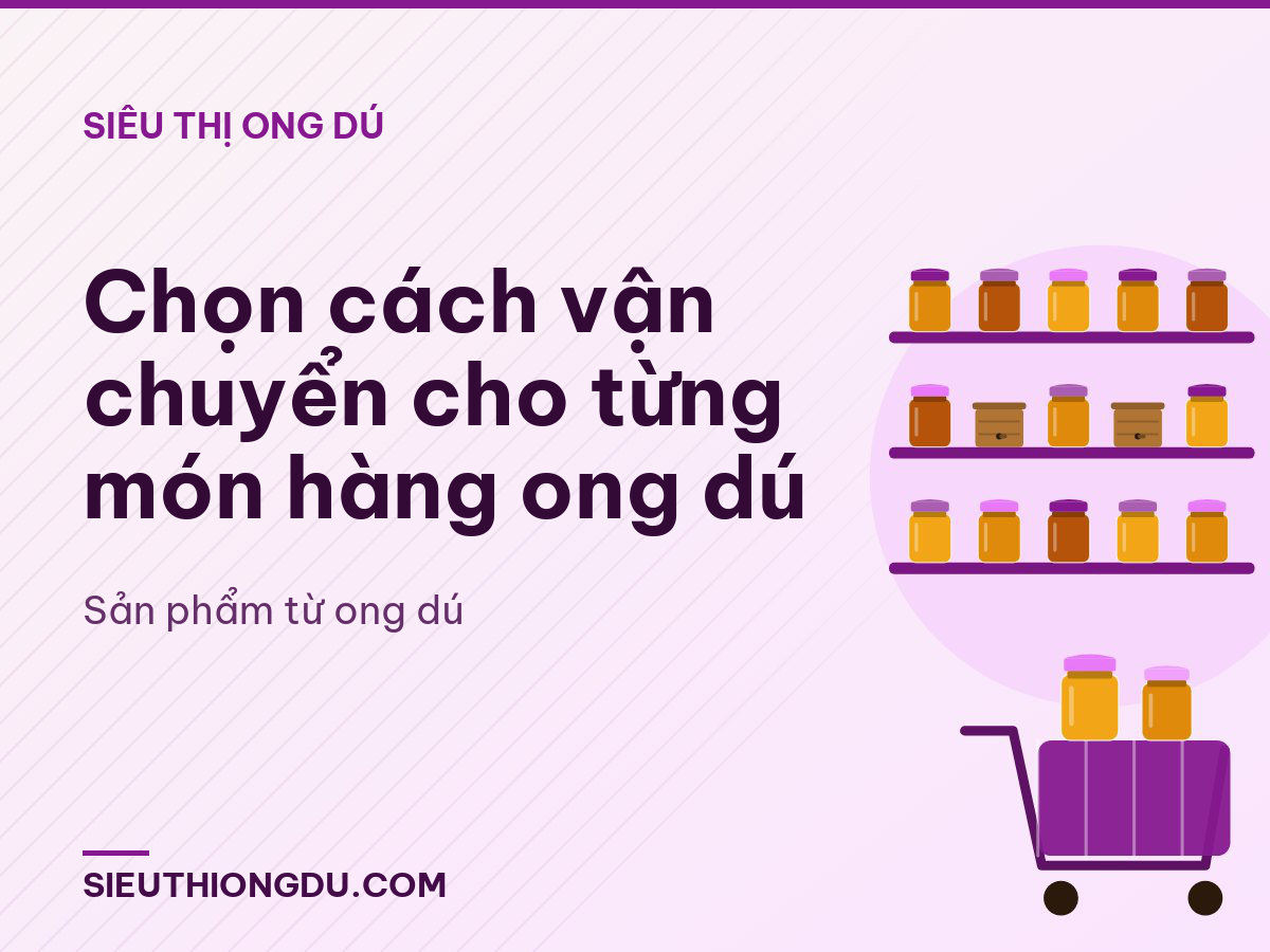 Chọn cách vận chuyển cho từng món hàng ong dú