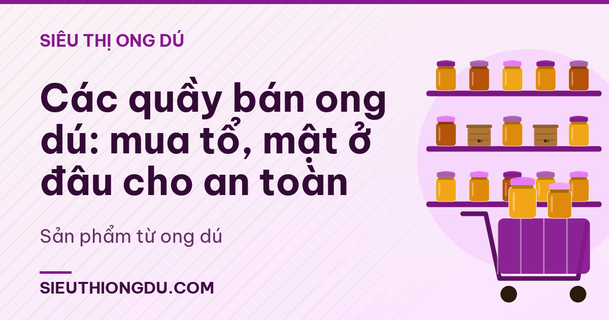 Các quầy bán ong dú: mua tổ, mật ở đâu cho an toàn