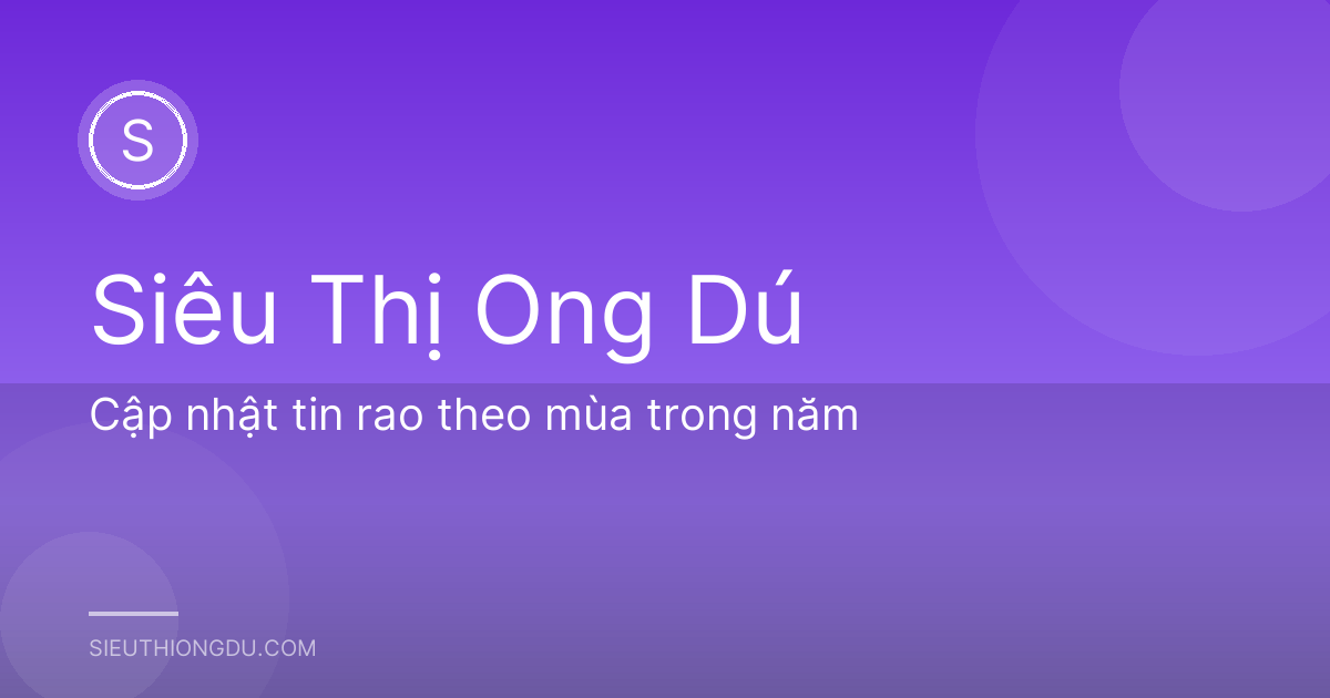 Cập nhật tin rao theo mùa trong năm