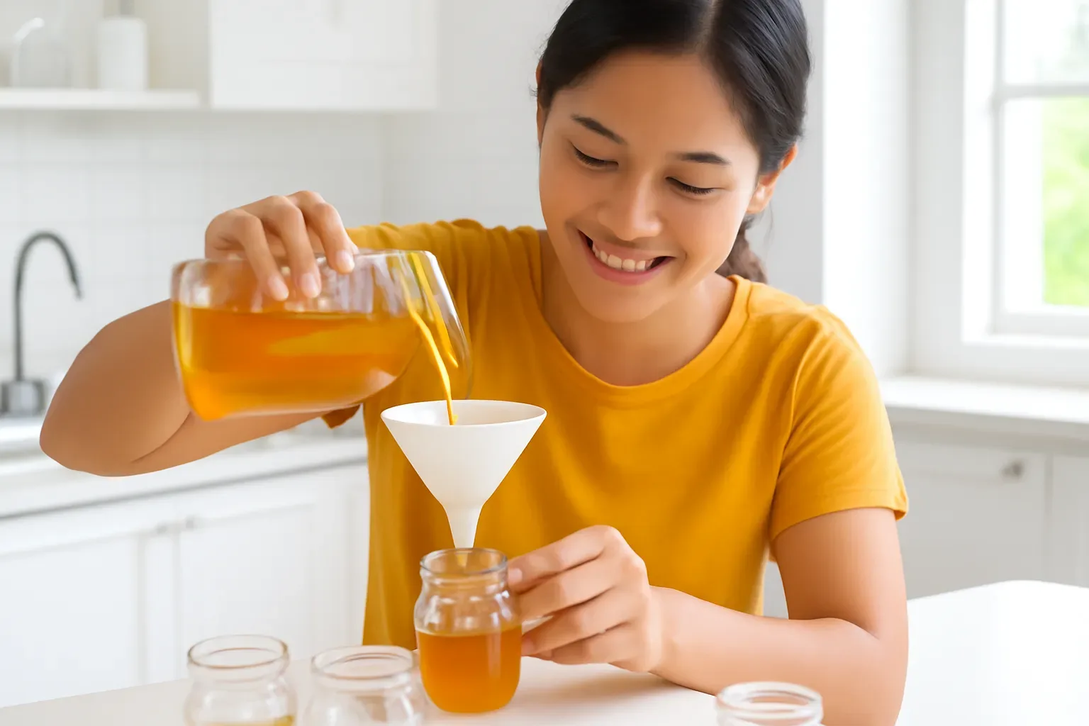 Mật ong dú để ngăn mát: chia lọ nhỏ dùng dần cả nhà